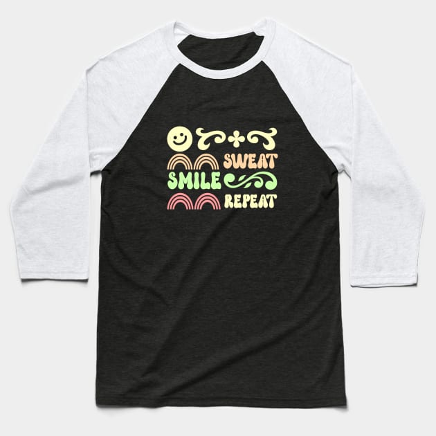 Sweat, smile, repeat! Baseball T-Shirt by Witty Wear Studio